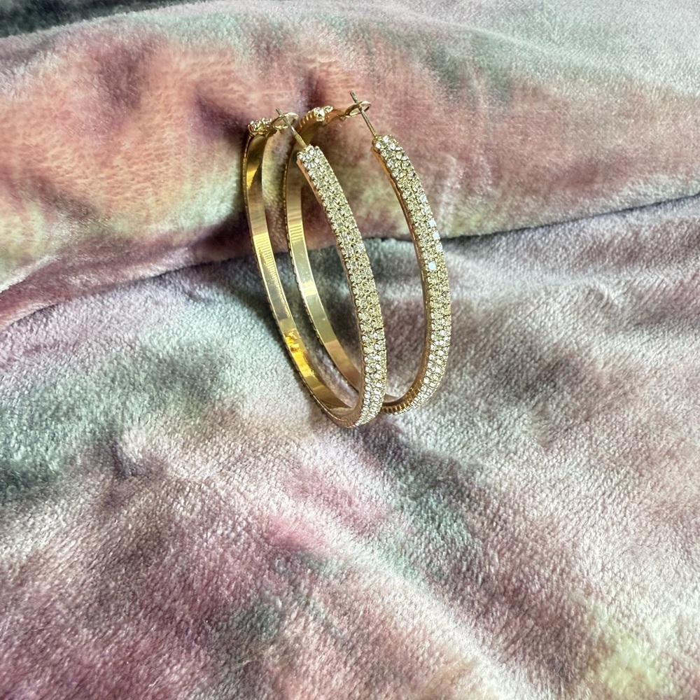 Gold large Hoop Earrings
